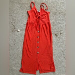 New Red Button-Down Dress - Size L